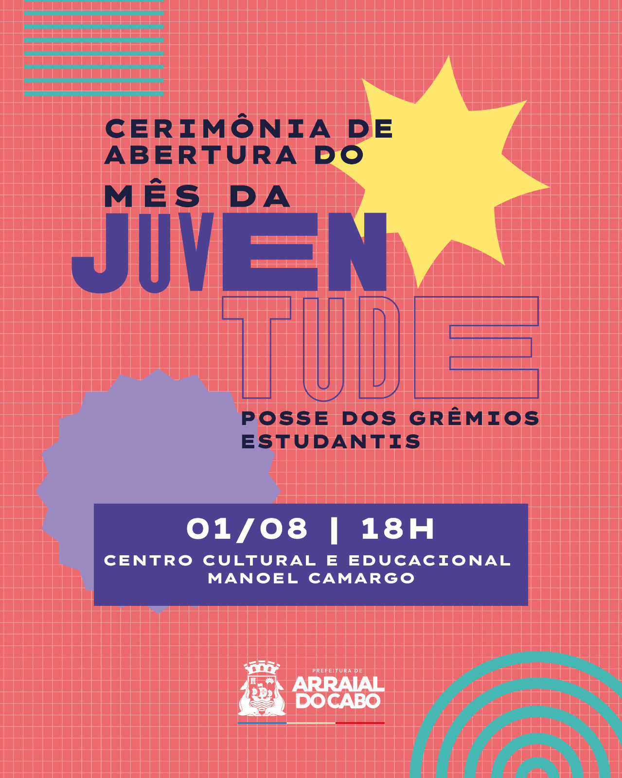 Arraial do Cabo dá início ao Mês da Juventude com programação especial em agosto
