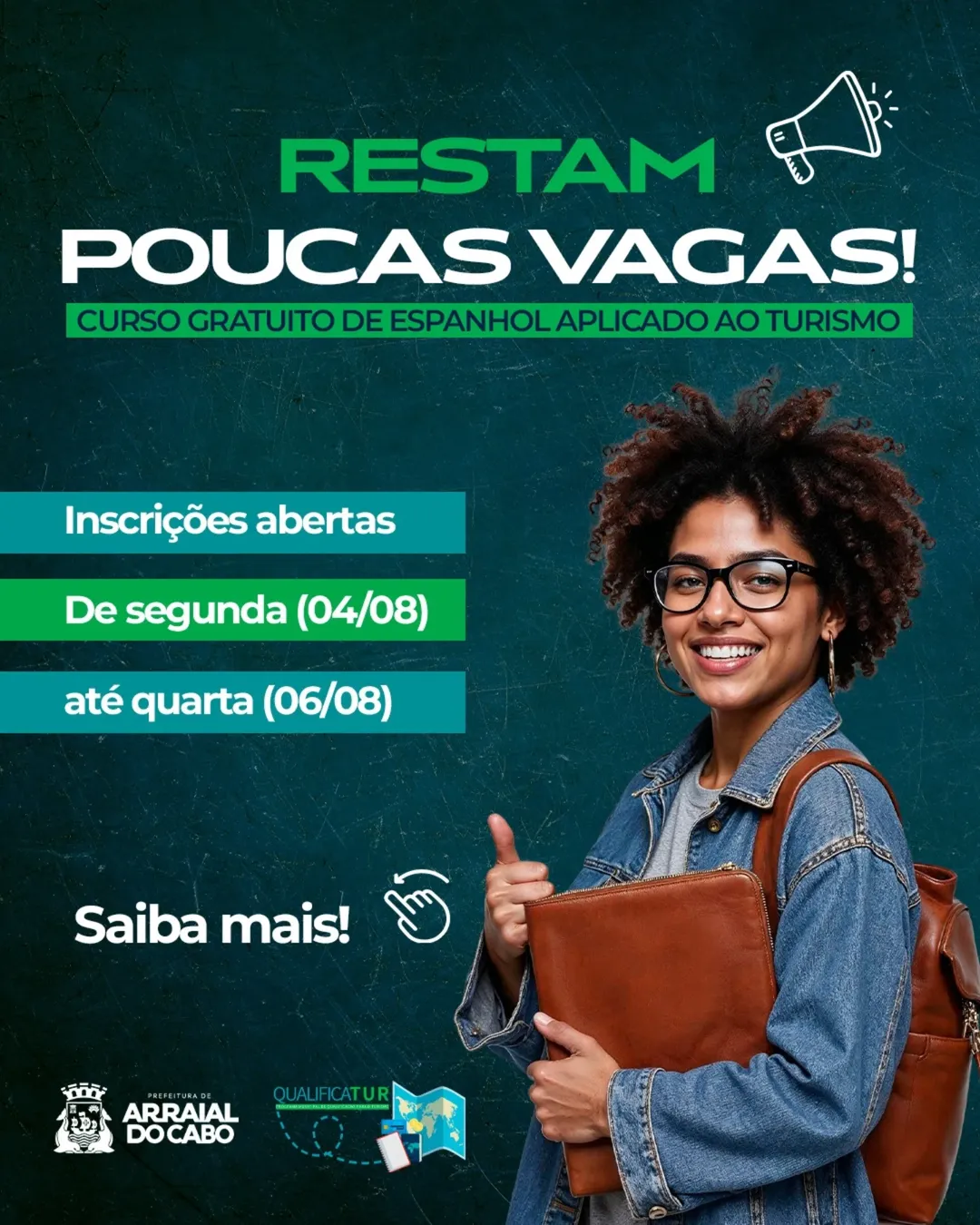 Prefeitura de Arraial do cabo abre vagas remanescentes para o Curso de Capacitação de Espanhol