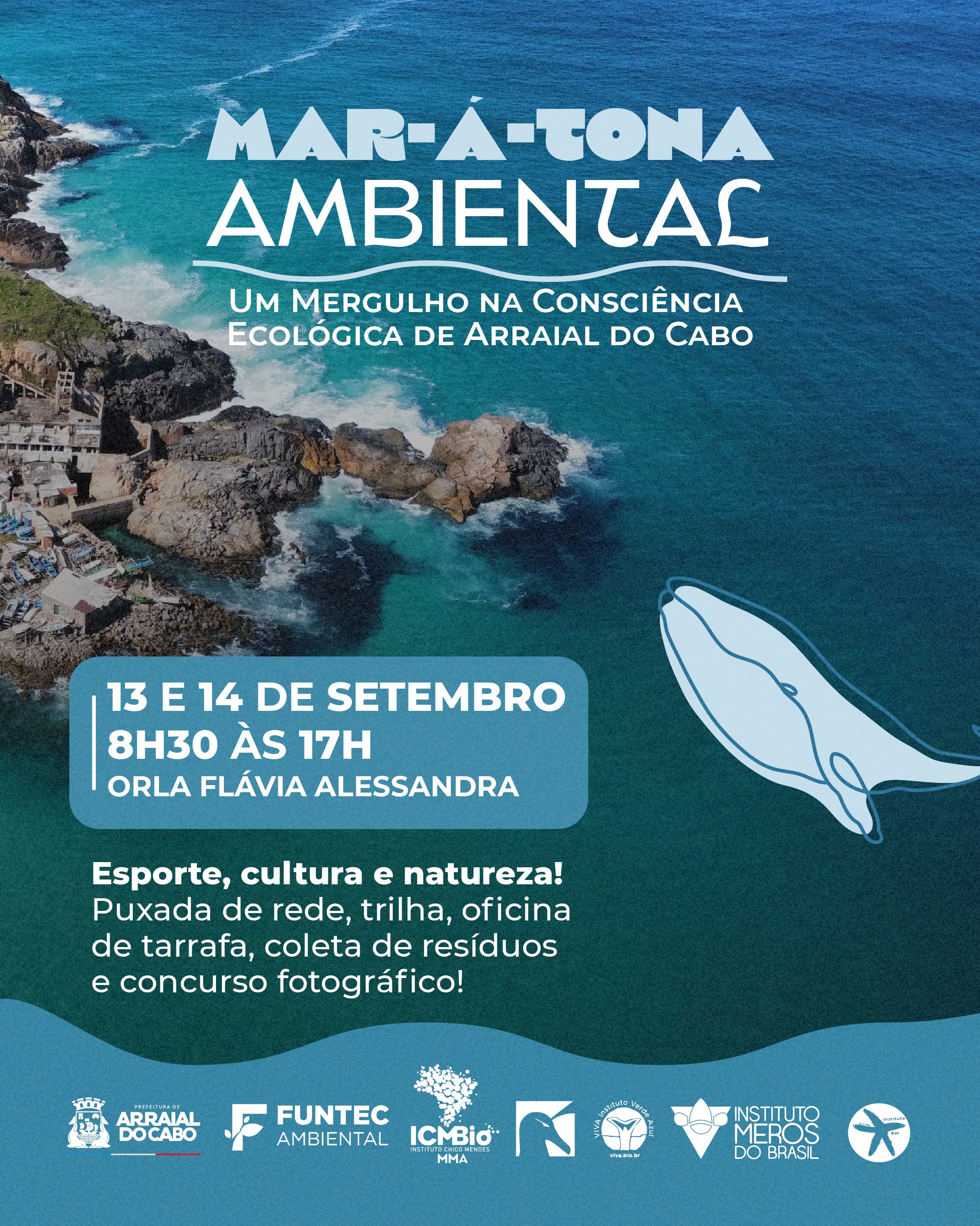 Mar-à-Tona Ambiental marca o encerramento da Temporada de Baleias em Arraial do Cabo