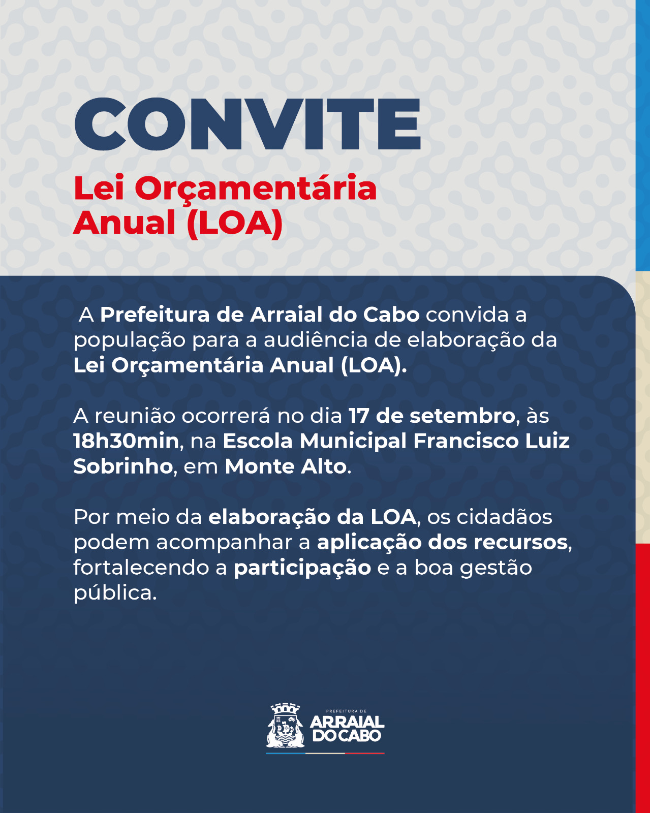 Prefeitura de Arraial do Cabo realiza audiência pública para elaboração da Lei Orçamentária Anual (LOA) 