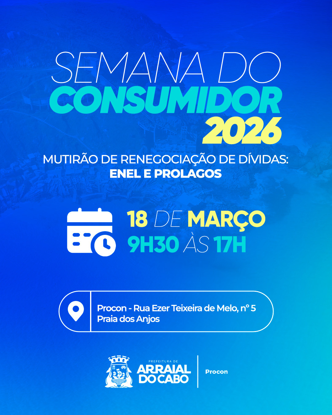 Procon Arraial do Cabo promove mutirão de renegociação de dívidas com Enel e Prolagos