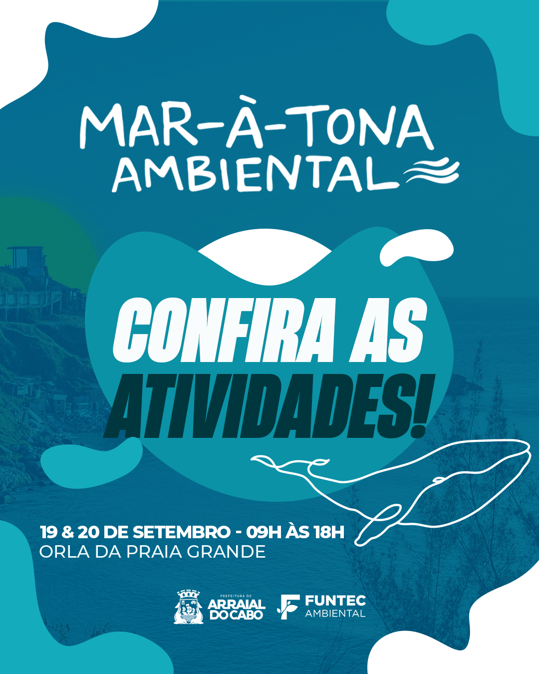 Mar-à-Tona Ambiental 2026 celebra encerramento da temporada de baleias neste fim de semana em Arraial do Cabo