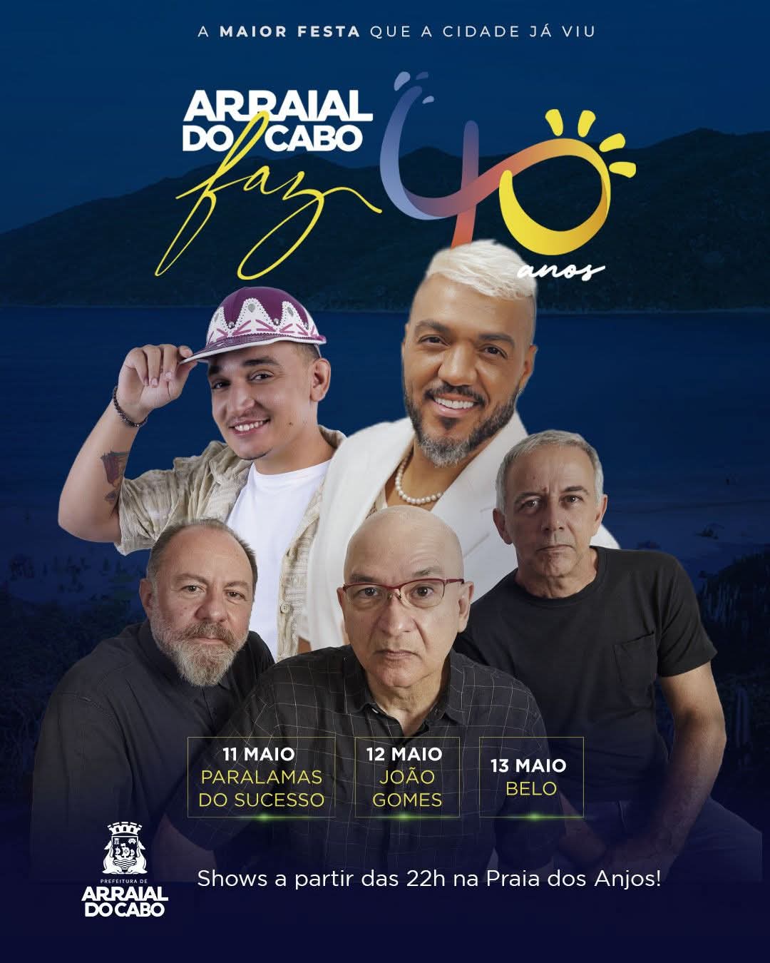 Arraial do Cabo divulga programação completa de aniversário